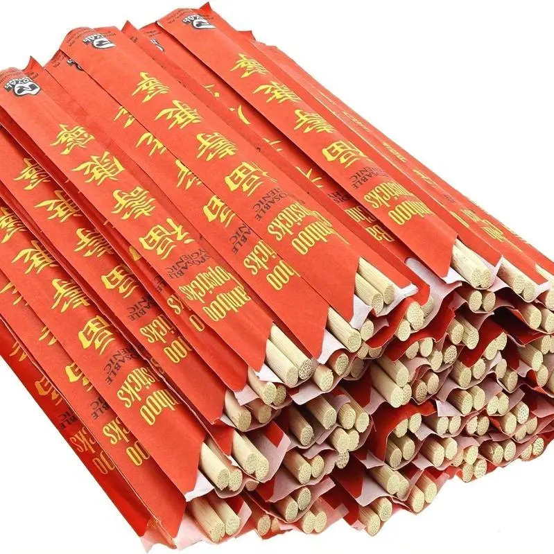 9-Inch Telescopic Disposable Bamboo Chopsticks, UV Treated, 50 Pairs Per Pack, for Eating, Bamboo Material, Brown Color, Kitchen Bamboo Chopsticks, Cute Set of Chopsticks Suitable for Beginners, with Box, for Home Dining, Food Utensils