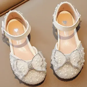 Vintage Style Mary Jane Shoes, Solid Color PU Upper with Bow Detail, Flexible Non-Slip Sole, Suitable for Spring/Fall Activities