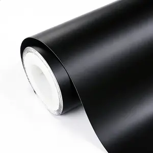Premium Matte Black Car Vinyl Wrap Film With Air Release Self Adhesive DIY Sticker Decal For Bicycle Console Computer Phone Easy Sticker For Cars