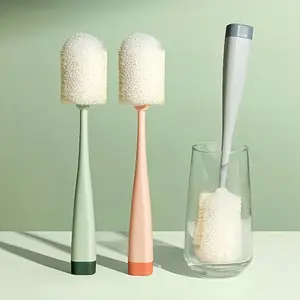 1PC Washing cup brush, kitchen scrubbing cup sponge cleaning small brush, detachable and replaceable long handle scrubbing bottle brush, Bottlewasher