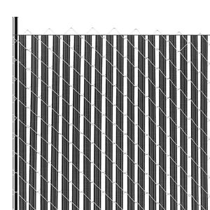 【fathersdaygift】VEVOR Chain Link Fence Privacy Slats Single-Wall for 6' High Fence Bottom Lock Black