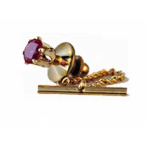 Ruby Red Spinel Tie Tacks