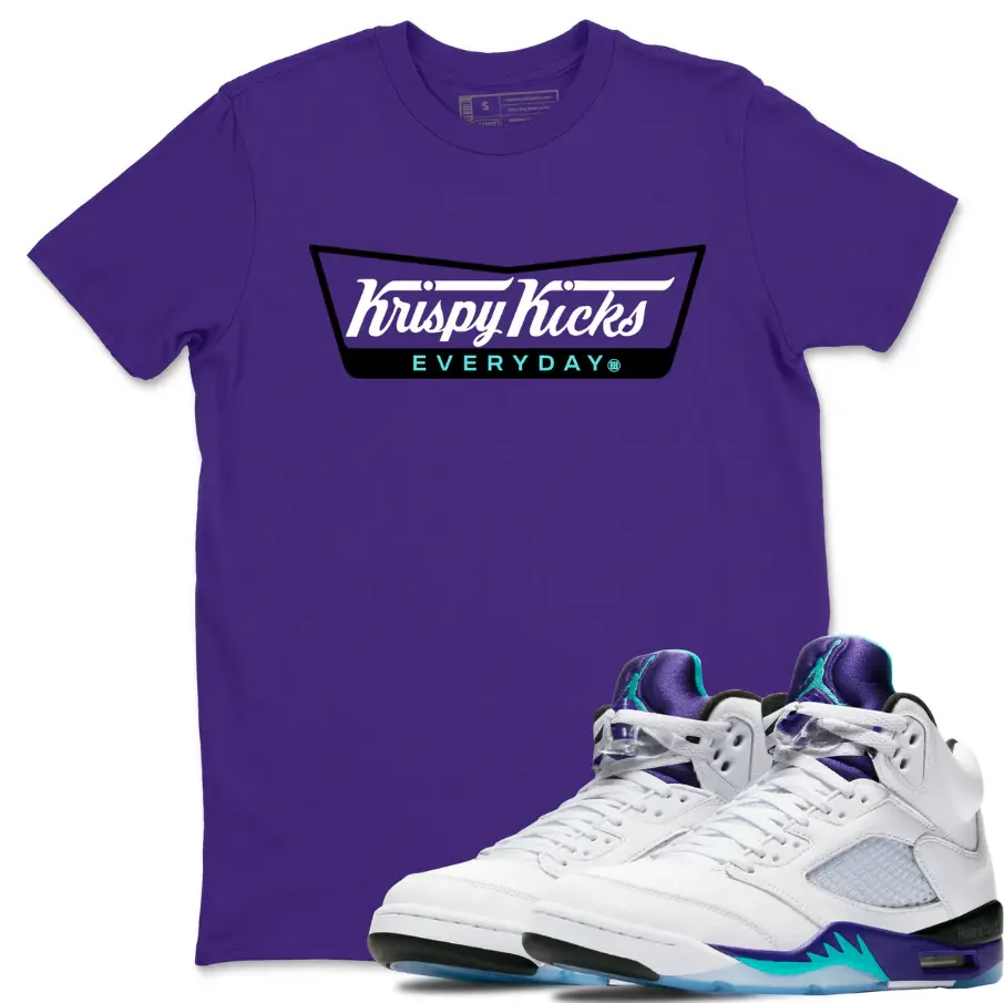 Kicks Unisex Graphic Shirts To Match Sneakers AJ5 OG Grape, Jordan 5 Grape Outfit, Trending Shirts, Top Tshirt