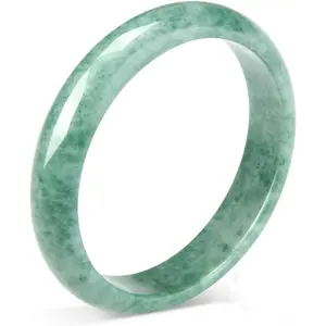 2.4'' Natural Jade Bracelet for Women Jade Bangle Bracelets with Box Good Luck Bangle Wedding Valentine's Day Gift