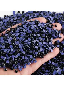 Black crystal glass rhinestone glass bead flat back handicraft accessory for DIY production of hats and dance dresses