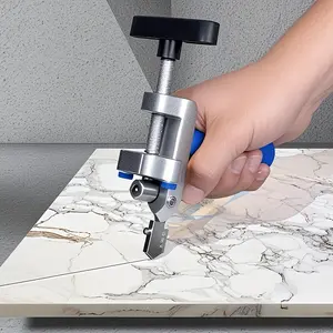 Manual Glass Tile Hole Locator with Diamond Roller, Adjustable Metal Base & Holder, Lightweight Design, Ergonomic Handle, Durable Structure