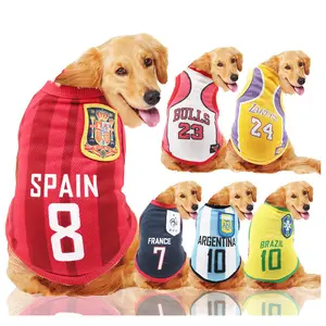 Pet dogs of all sizes - large, medium and small breeds - including Golden Retrievers. Summer clothes with mesh design for dogs, such as vests and jackets. Cat-related products