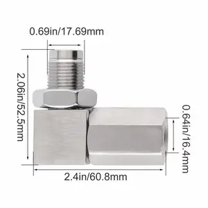 Oxygen Sensor Adapter Spacer 90 Degree M18x1.5 Stainless Steel – 1pc