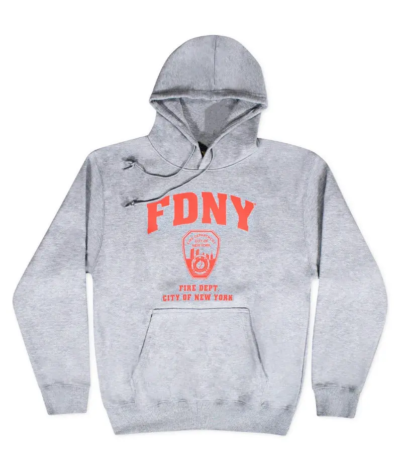 Official FDNY Hoodie Grey & Red | FDNY Shop