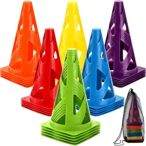 30 Pack Agility Training Sport Cone, 9 Inches Soccer Cones with Carry Bag, Basketball Training Cones for Soccer Football Basketball Speed Grab Drills and Training