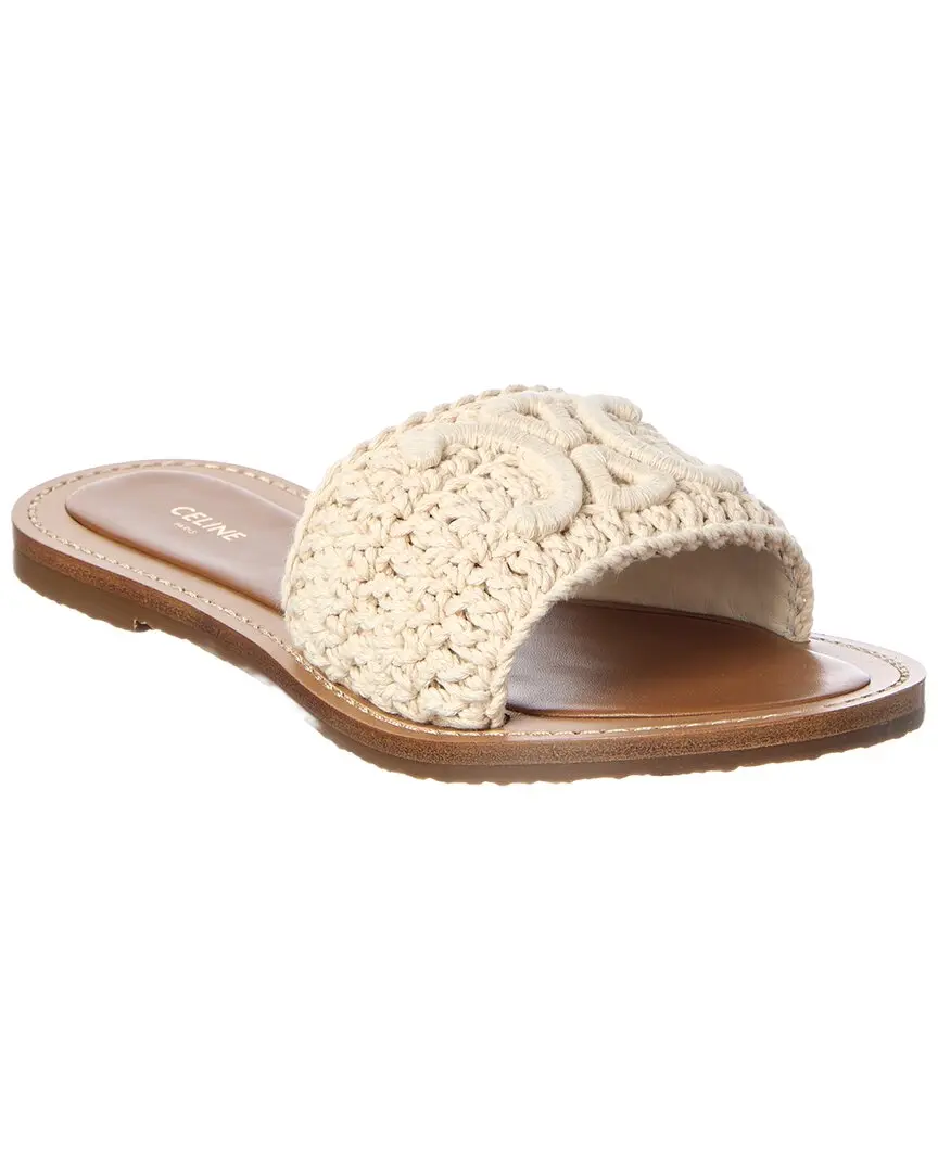 CELINE Logo Leather Sandal