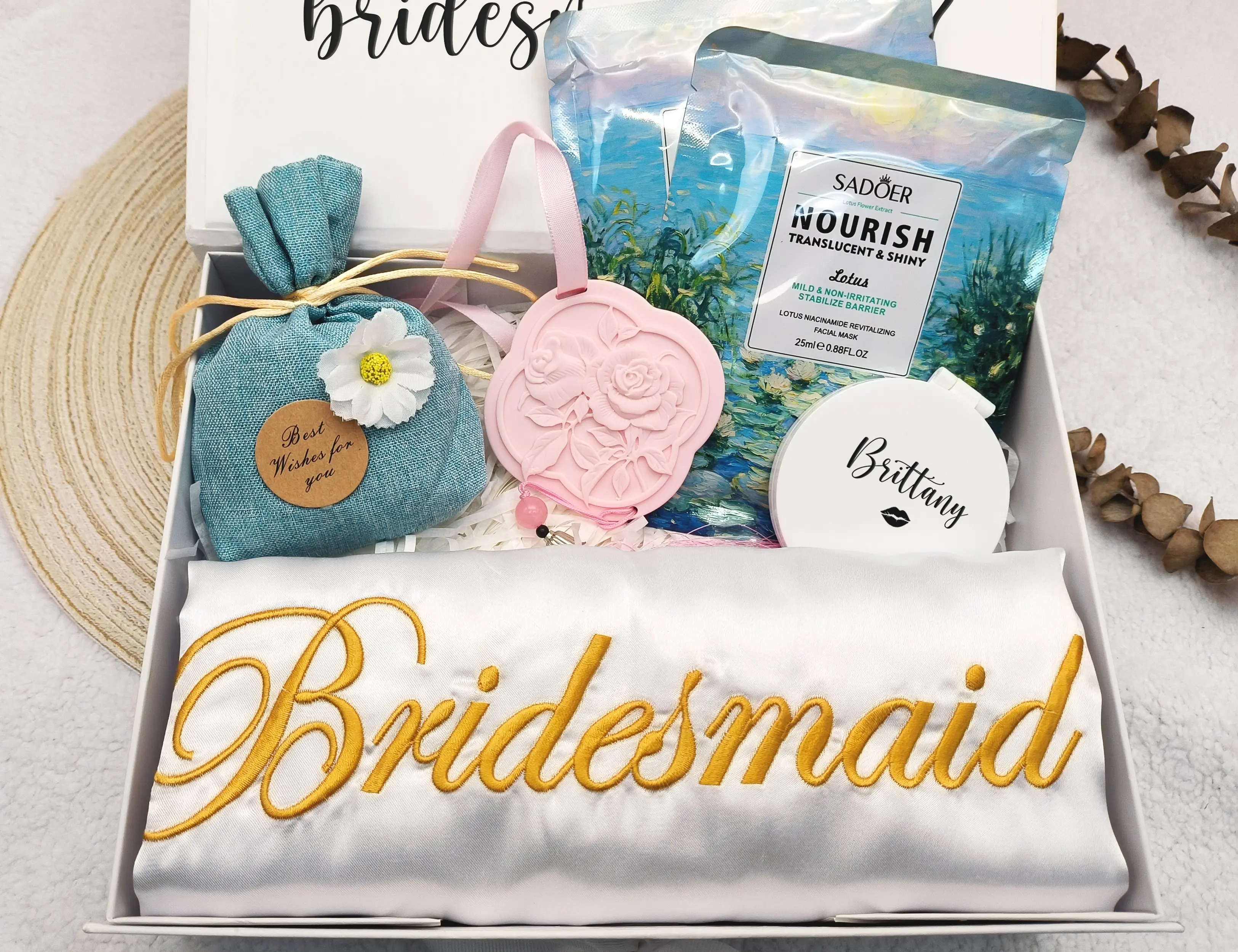 Will You Be My Bridesmaid?  Custom Luxury Proposal Box with Name & Color Options