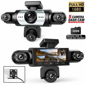 Multi-Directional Car Dash Cam, Automotive Dashcam, Car Dashboard Camera, Video Dashcam, Dashcams for Cars, 32GB Storage, Night Vision, Rear Camera, 140° Wide Angle, 3.16'' IPS Screen, Non-Rechargeable