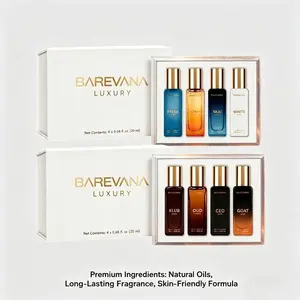 Unisex Perfume Discovery Set 4x20ml, Arabian Oud Woody Aquatic Fragrance, Long Lasting Eau De Parfum, Travel Set, Gift for Him Her