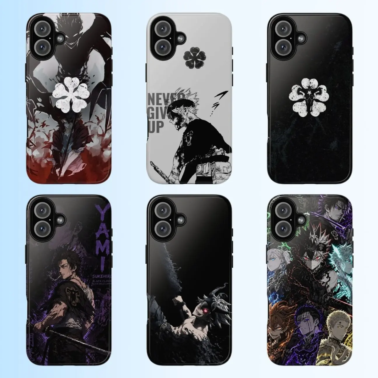 Black Clover Anime Smartphone Casing - Protective Shockproof Cover for iPhone, Samsung Handheld Cellphone Devices, Manga Fan Gift