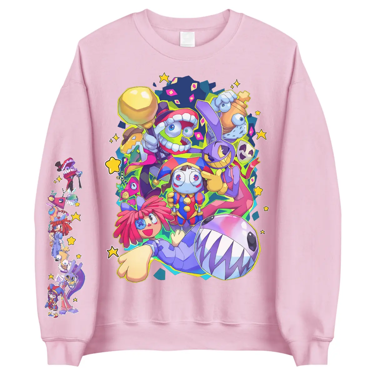 The Amazing Digital Circus Shirt, Trippy Digital Character Style Sweatshirt, Whimsical Cartoon Aesthetic Hoodie