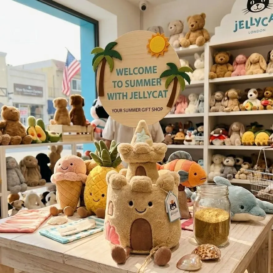 Official Jellycat Amuseable Sandcastle Plush - Cute Summer Beach Theme Stuffed Toy for Collectors