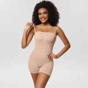 Strapless Shorts Bodysuit Shapewear for Women Tummy Control Seamless Sculpt Body Shaper
