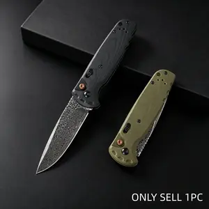 1pc Multifunctional Edc Folding Knife, High-Quality Pocket Knife, Damascus Steel Blade, Stainless Steel Tool, Kitchen Essential, Camping Fishing Helper, Men's Gift