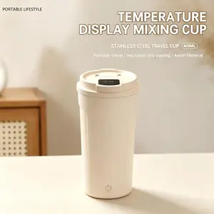 2026 Upgraded Electric Mixer Cup Sports Water Bottle Food Grade USB Rechargeable Automatic Coffee Soy Milk Maker with Straw Leakproof Double Drink Cup