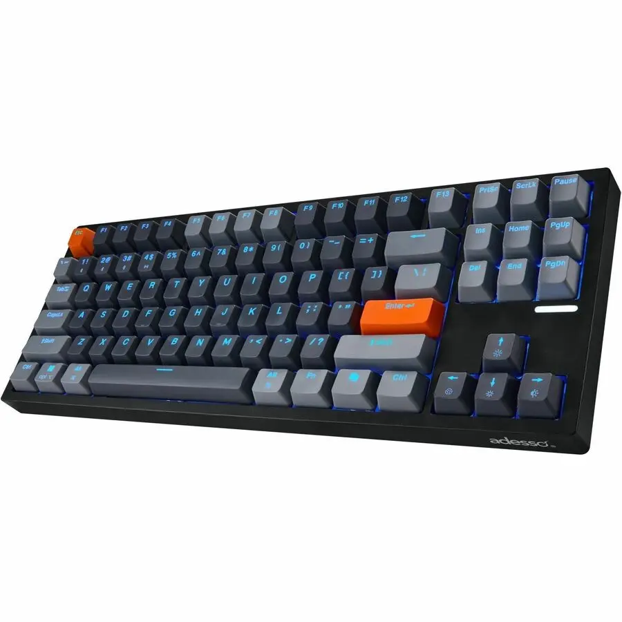 ADESSO EasyTouch 1100 Illuminated Mechanical Keyboard for Computers, VIA-Enabled, Compact Design with Copilot Key, Copilot AI Hotkey & Custom Keyboard Setup Support, Enhanced Illumination Feature