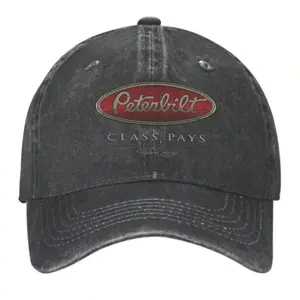 Baseball Cap Peterbilt Class Pays 1939 Unisex Vintage Washed Cap Adjustable Cotton Retro Dad Hats For Men Women