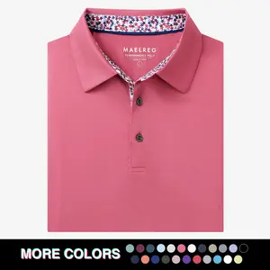 MAELREG Mens Polo Shirts Short Casual Dry Fit Performance Designed Collared Golf Polo Shirts for Men Plus Size Men's Tops