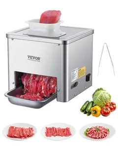 【Summervibes】VEVOR Meat Cutter Machine,  550W Meat Slicer, 350 lb/h Commercial Meat Cutting Machine, Stainless Steel, 3.5 mm Thickness, Electric Food Cutting Slicer for Home Kitchen, Restaurant, Supermarket