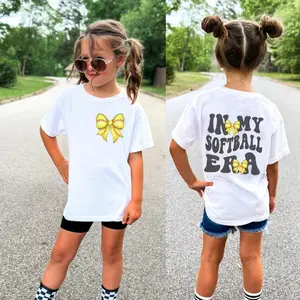 In My Softball Era T-shirt, Coquette Softball Bow, Game Day T-shirt, Softball Player Gift, Youth and Adult Sizes