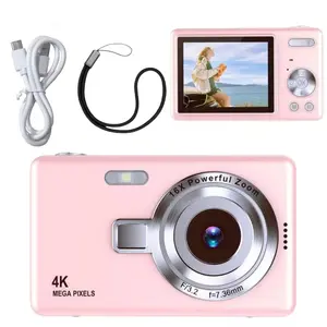 1080P Autofocus Vlogging Camera, 16x Zoom Digital Photography Camera, 2.4 Inch IPS Screen, Camcorder for Kids and Adults