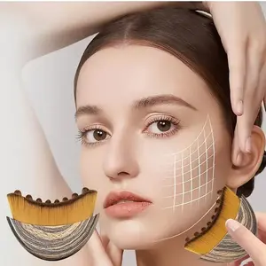 Lymph Drainage Facial Brush, Dry Brushing Tool for Face & Chin, Ergonomic Design, Skin-Fit Massage Roller, Face Lifting Roller, Relieves Fatigue, Facial Care Tool, Home Beauty Tool
