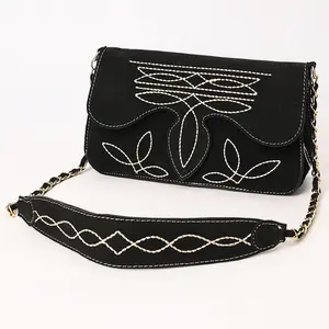 American Darling Suede Bag Genuine Leather Clutch