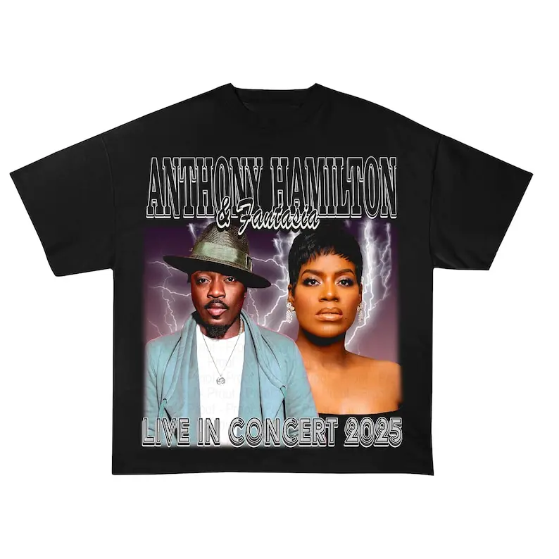 Anthon.y Hamilto.n and Fantasia 2025 Shirt, Live in Concert Merch