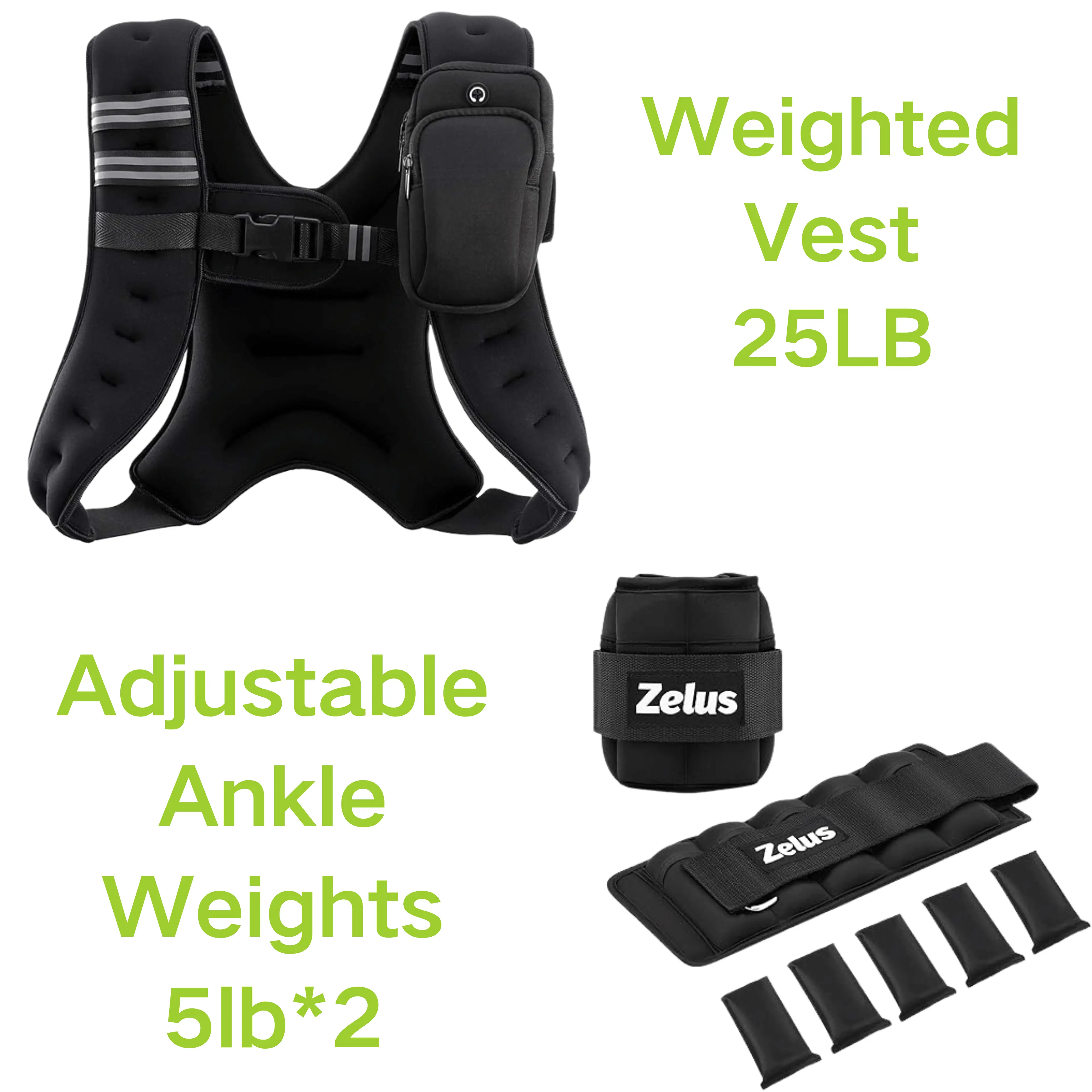 Vest 25lb + Ankle Weights 5lb*2