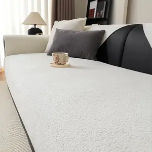 Solid Color Sofa Seat Cover, 1 Count Soft Comfortable Sofa Seat Protector, Dustproof Sofa Seat Cover for Home Living Room, Home Decor