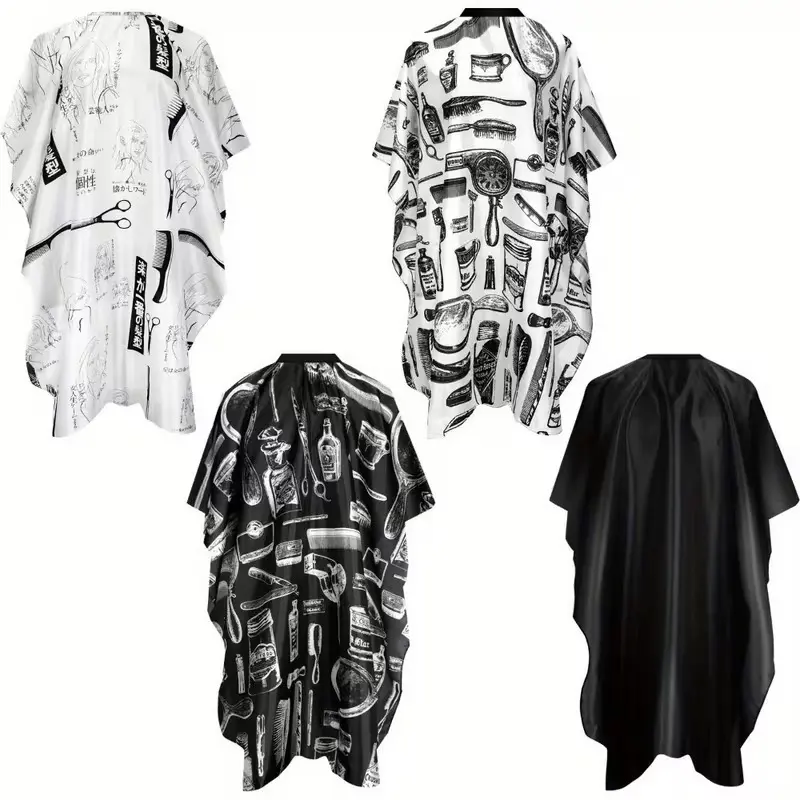 4PCS Barber Capes Waterproof Hair Cutting Capes Adjustable Snap Closure for Women Men Hair Stylist Salon Barbershop Hairdressing