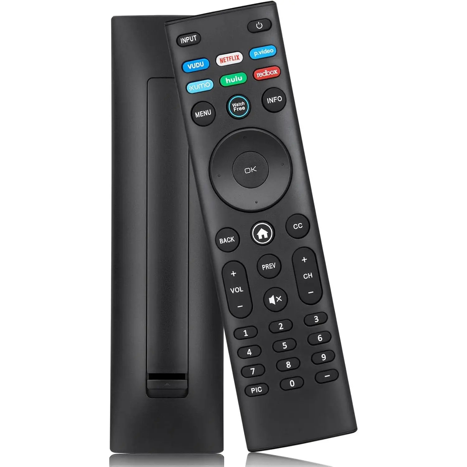 XRT140 Universal Remote Control Accessory for VIZIO Smart TVs - Infrared Technology, Hotkeys and Media Keys, Battery-Powered, No Delayed Buttons, 40ft Range, AAA Batteries, 60 Days After-Sales Support, Full TV Compatibility, Audio & Video Accessories, Non