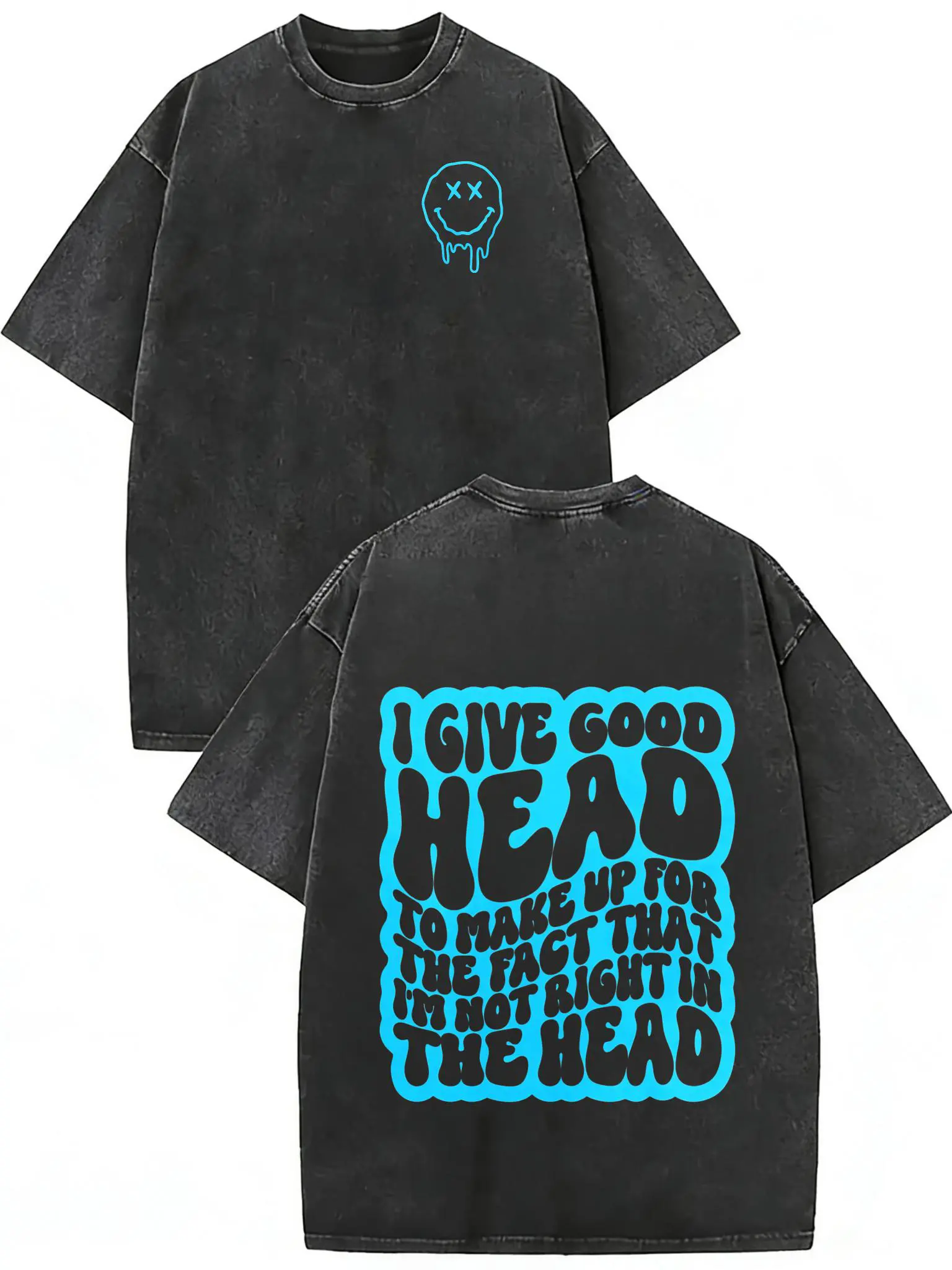 funny shirt not right in the head humor retro wavy lettering sarcasm short sleeve  Casual Top Cute T-Shirt Comfortable graphic