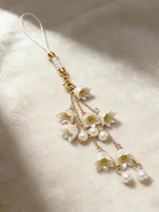 Lily Phone Strap, Elegant Floral Bag Charm, Fashionable Keychain for Cellphone Cases, Earphones, Camera Lanyard, Gift for Friends and Family