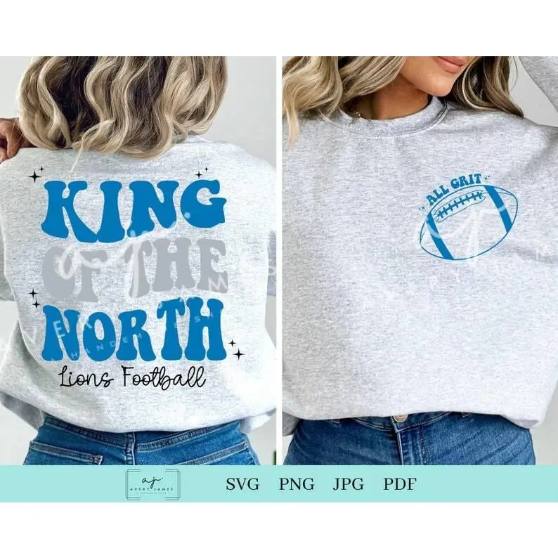 King of the North, North Champions, Detroit Lions, Football, Lions Shirt, Detroit Shirt, Michigan, 313, Grit, Sunday Football, Shirt