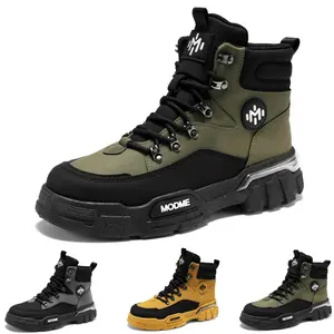 Men's Lace Up Hiking Boots, Casual Comfortable Hiking Shoes, Fashionable Non-slip Outdoor Sports Shoes,Men's tactical boots, lightweight and comfortable boots for all-day work