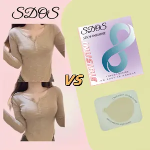 SDOS Sticky Inserts Silicone bra seamless invisible lifting bra vest style bra wireless bra women's comfortable strapless bra breast reduction bra snowy Underwire Minimizer