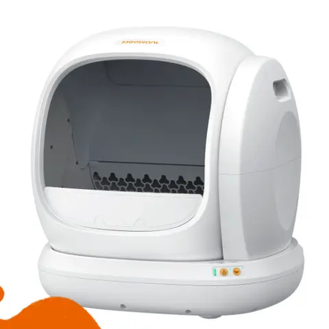 Meowant 75L Large Smart Automatic Self-Cleaning Cat Litter Box with Pee Guard, Odor Removal, Anti-Pinch Design, Easy Installation, App Control, 38db Quiet Run, for Multiple Cats (Clay/Bentonite/Saponite Compatible)
