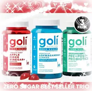All-in-One Daily Gummies | Zero Sugar Probiotic + ACV + Ashwagandha | Packed with B12, L-Theanine & Vitamin D, Vegan Friendly