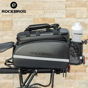 ROCKBROS Bike Rack Bag Waterproof Carbon Leather Rear Seat Cargo Pack 34L ROCKBROS Bike Rack Bag Waterproof Carbon Leather Rear Seat Cargo Pack 34L