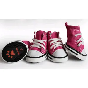 Stylish Denim Canvas Dog Shoes: Trendy, Waterproof, And Non-Slip