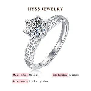 [18]  HYSS MONEY ROLLS Moissanite Ring | 925 Sterling Silver for Women Weddings | Anniversaries | Birthdays | Special Gifts