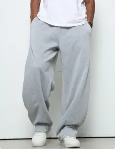 Men's Young Street Style, Collegiate Sports, INS Matched With High Street Black Ultra-Loose Crescent Moon-Shaped Fashionable Athletic Sweatpants.  Men's Solid Color Sweatpants, Fashionable For Summer