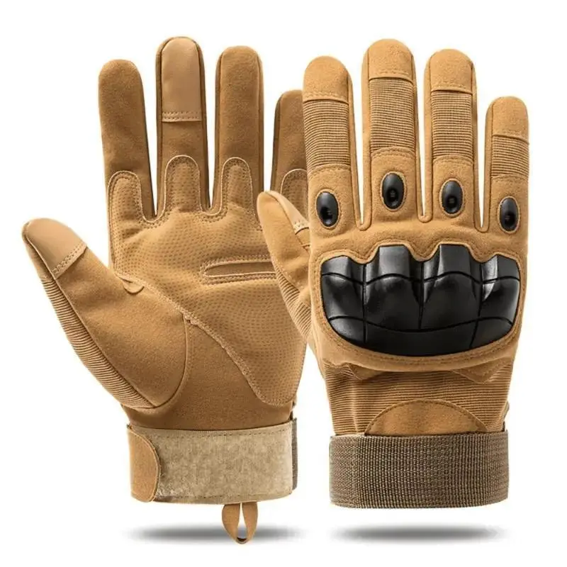 Unisex Tactical Full Finger Gloves - Tactical Accessories, Adjustable Wrist, Breathable Nylon, Knuckle Guard, Touchscreen-Safe, Non-Slip for Motorcycle Riding, Outdoor Sports, Father Gifts