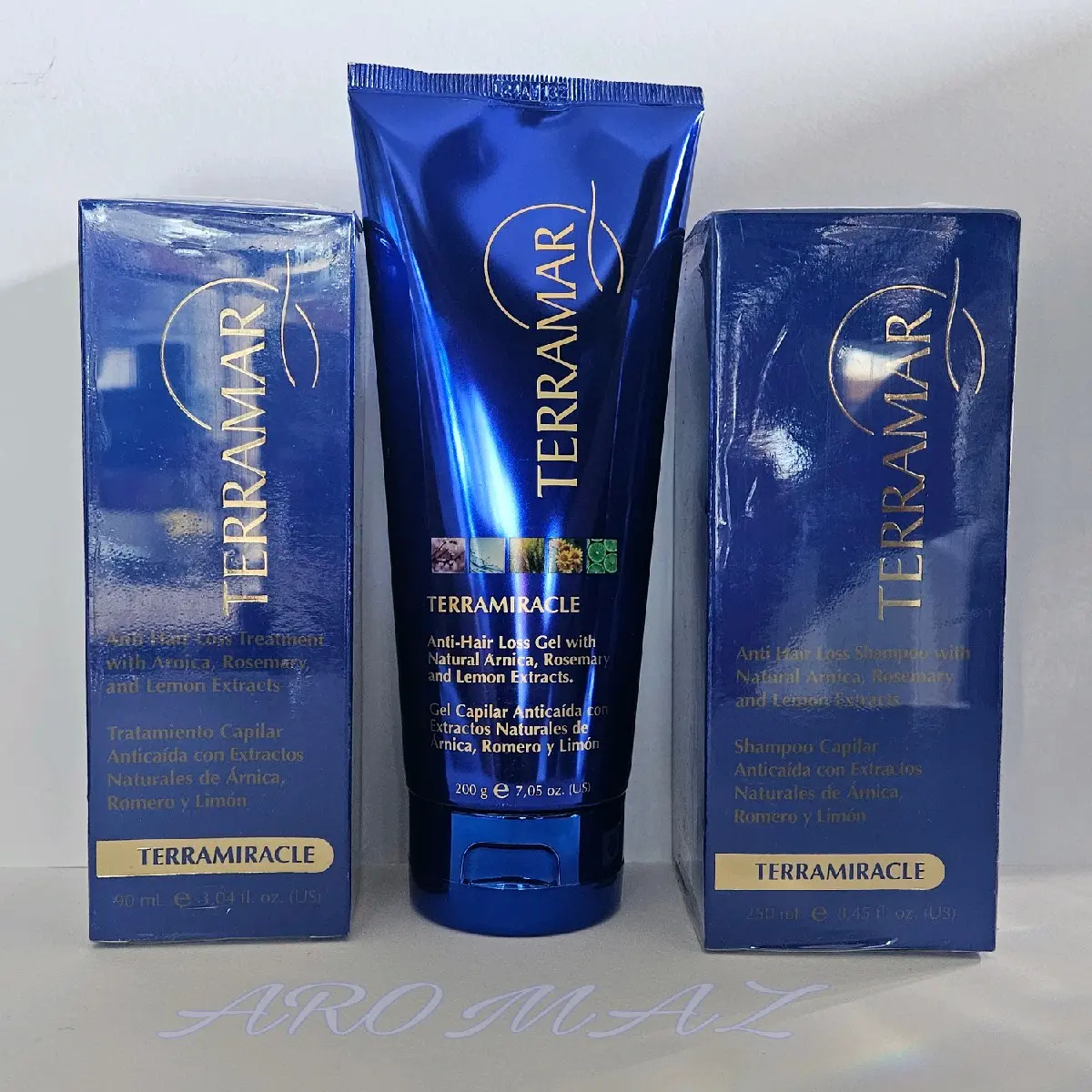 TERRAMAR KIT ANTI-CAIDA DEL CABELLO   ESTIMULA EL CRECIMIENTO DEL CABELLO, FORTALECE Y DA FUERZA, EVITA LA CAÍDA DEL CABELLO Y MEJORA SU APARIENCIA DE FORMA CONSIDERABLE.  Haircare, Shampoo,gel, tonic. Cleanser Cleansing Conditioner